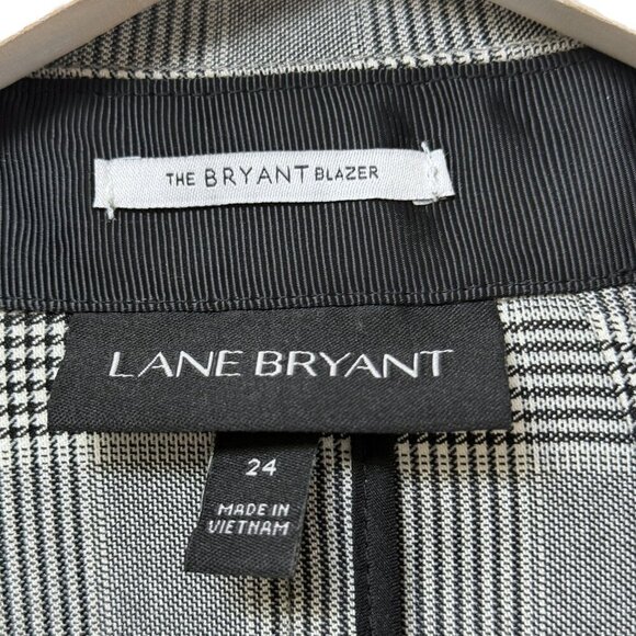 LANE BRYANT Boyfriend Blazer Plus Size 24 Black Glen Plaid Womens Jacket NWOT - Picture 5 of 10